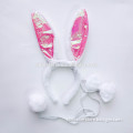 Fashion rabbit ear easter promotion headband set , hair accessory